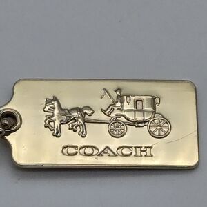 Coach Gold Metal Carriage Hangtag